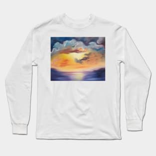 Cloud Dreaming, clouds, sky, skyscape, waterscape, ocean, dramatic sky, purple sunset, beautiful ocean sunset, Long Sleeve T-Shirt
